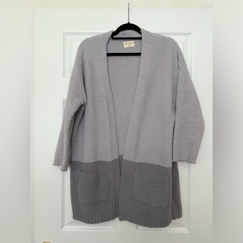 Thread & Supply Women’s Plush Cozy Cardigan | OSFM | Gray